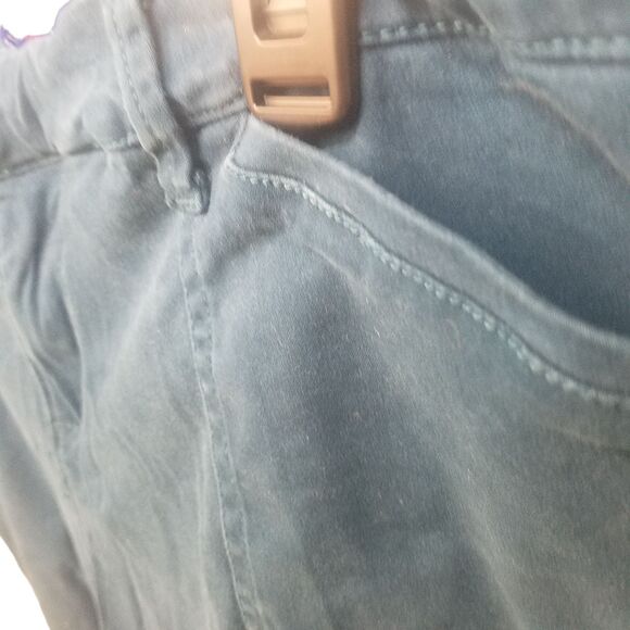 Simply Styled Womens Size 16 Teal Solid Cropped Pants - Picture 5 of 10